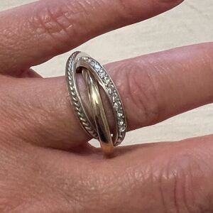 Brighten Trio Ring - Gold, Silver, and Rhinestones